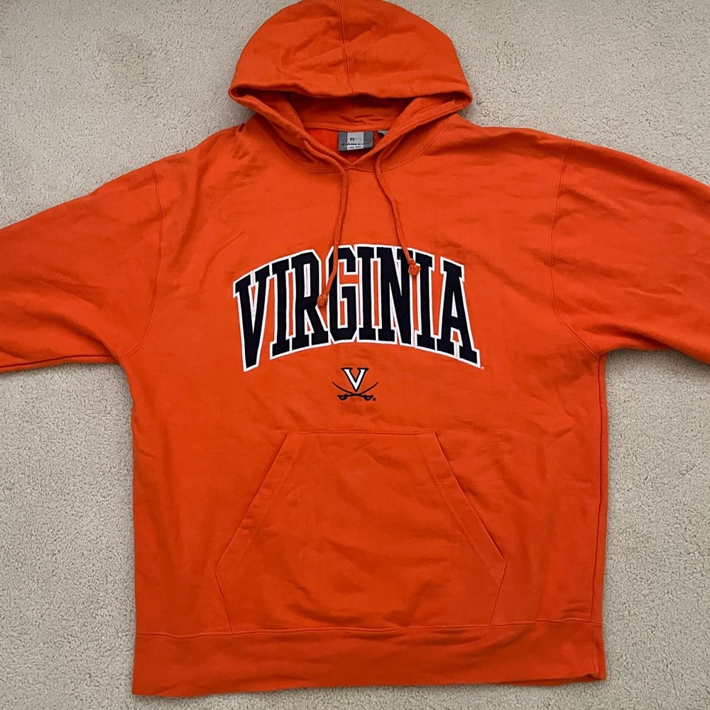 UVA Embroidered Hoodie Orange Men’s XL